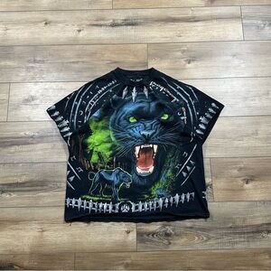 Liquid Blue Black Panther AOP Tribal Nature Graphic Tee